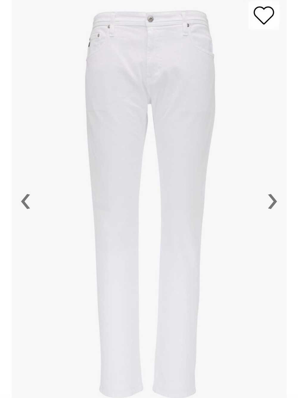 AG Adriano Goldschmied Tellis White Modern Slim Jeans